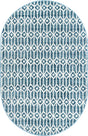 Blue 5' 3 x 8' Matrix Trellis Oval Area Rug 100% Polyester Geometric Pattern Modern Carpet for Living, Dining, Bedroom, Office for Sale at Rug Engine