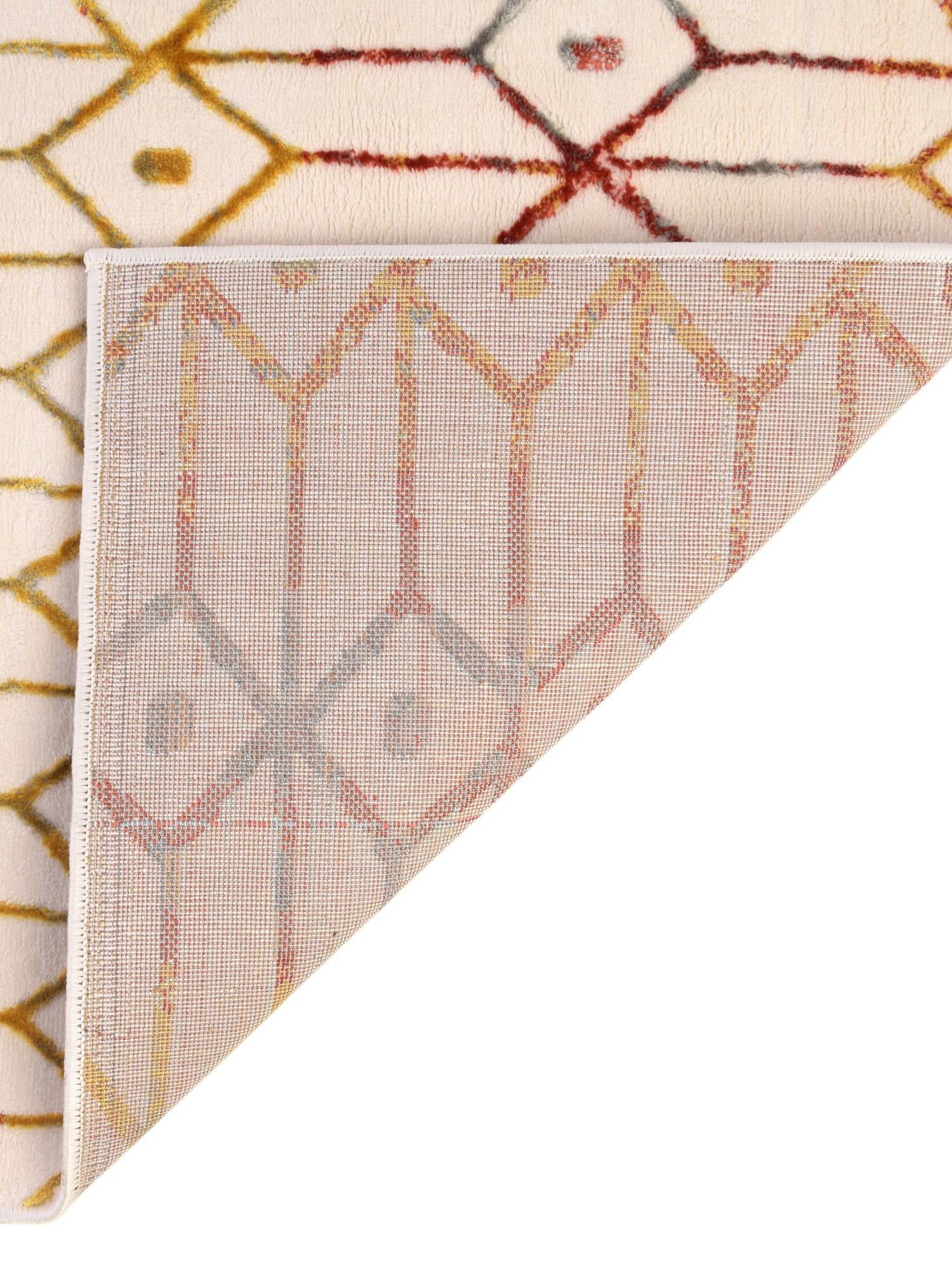 Multicolor 7' x 7' Matrix Trellis Square Area Rug 100% Polyester Geometric Pattern Modern Carpet for Living, Dining, Bedroom, Office for Sale at Rug Engine