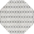 White 5' 3 x 5' 3 Matrix Trellis Octagon Area Rug 100% Polyester Geometric Pattern Modern Carpet for Living, Dining, Bedroom, Office for Sale at Rug Engine