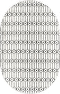 White 5' 3 x 8' Matrix Trellis Oval Area Rug 100% Polyester Geometric Pattern Modern Carpet for Living, Dining, Bedroom, Office for Sale at Rug Engine