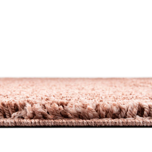 Grapefruit Pink 6' 5 x 9' Jill Zarin Shaggy Chic Rectangle Area Rug Thick Soft Touch Fluffy & Plush Shaggy Pile 100% Polyester (Space-Dyed Yarn) With Jute Backing  Carpet for Sale at Rug Engine