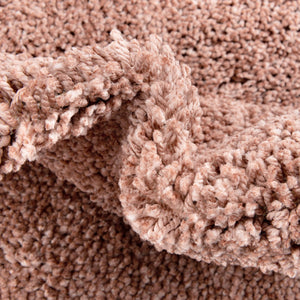 Grapefruit Pink 6' 5 x 9' Jill Zarin Shaggy Chic Rectangle Area Rug Thick Soft Touch Fluffy & Plush Shaggy Pile 100% Polyester (Space-Dyed Yarn) With Jute Backing  Carpet for Sale at Rug Engine
