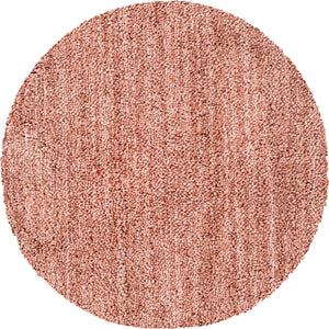 Grapefruit Pink 3' 3 x 3' 3 Jill Zarin Shaggy Chic Round Area Rug Thick Soft Touch Fluffy & Plush Shaggy Pile 100% Polyester (Space-Dyed Yarn) With Jute Backing  Carpet for Sale at Rug Engine