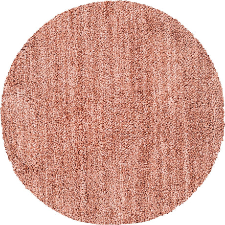 Grapefruit Pink 3' 3 x 3' 3 Jill Zarin Shaggy Chic Round Area Rug Thick Soft Touch Fluffy & Plush Shaggy Pile 100% Polyester (Space-Dyed Yarn) With Jute Backing  Carpet for Sale at Rug Engine
