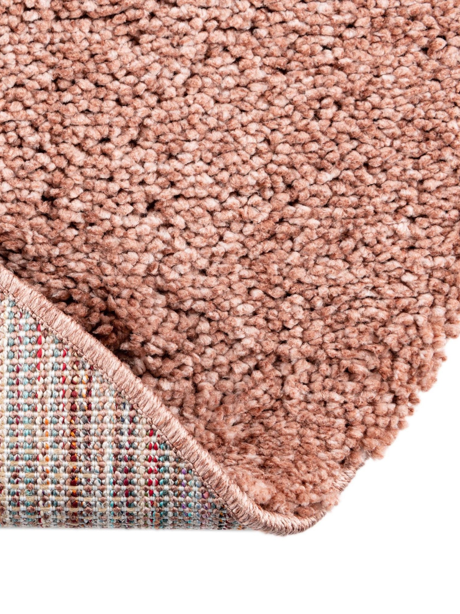 Grapefruit Pink 7' x 7' Jill Zarin Shaggy Chic Round Area Rug Thick Soft Touch Fluffy & Plush Shaggy Pile 100% Polyester (Space-Dyed Yarn) With Jute Backing  Carpet for Sale at Rug Engine