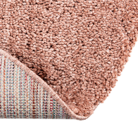 Grapefruit Pink 5' 3 x 5' 3 Jill Zarin Shaggy Chic Round Area Rug Thick Soft Touch Fluffy & Plush Shaggy Pile 100% Polyester (Space-Dyed Yarn) With Jute Backing  Carpet for Sale at Rug Engine