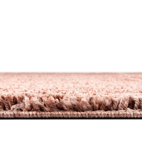 Grapefruit Pink 7' 10 x 7' 10 Jill Zarin Shaggy Chic Square Area Rug Thick Soft Touch Fluffy & Plush Shaggy Pile 100% Polyester (Space-Dyed Yarn) With Jute Backing  Carpet for Sale at Rug Engine