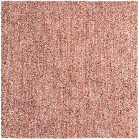 Grapefruit Pink 6' 5 x 6' 5 Jill Zarin Shaggy Chic Square Area Rug Thick Soft Touch Fluffy & Plush Shaggy Pile 100% Polyester (Space-Dyed Yarn) With Jute Backing  Carpet for Sale at Rug Engine