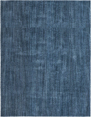 Blueberry Blue 7' 10 x 10' Jill Zarin Shaggy Chic Rectangle Area Rug Thick Soft Touch Fluffy & Plush Shaggy Pile 100% Polyester (Space-Dyed Yarn) With Jute Backing  Carpet for Sale at Rug Engine