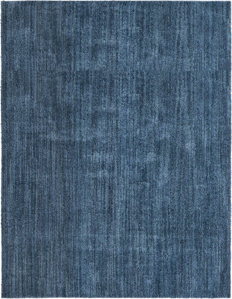 Blueberry Blue 7' 10 x 10' Jill Zarin Shaggy Chic Rectangle Area Rug Thick Soft Touch Fluffy & Plush Shaggy Pile 100% Polyester (Space-Dyed Yarn) With Jute Backing  Carpet for Sale at Rug Engine