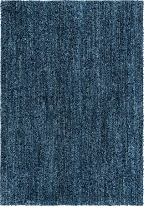 Blueberry Blue 6' 7 x 9' Jill Zarin Shaggy Chic Rectangle Area Rug Thick Soft Touch Fluffy & Plush Shaggy Pile 100% Polyester (Space-Dyed Yarn) With Jute Backing  Carpet for Sale at Rug Engine