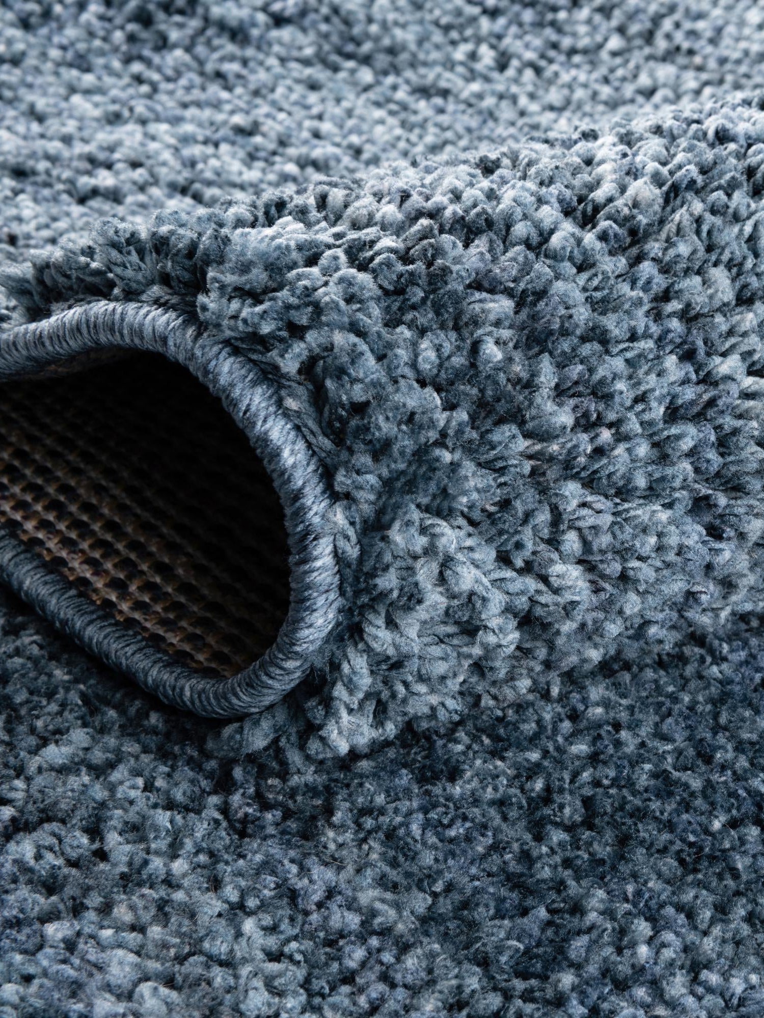 Blueberry Blue 9' 4 x 12' Jill Zarin Shaggy Chic Rectangle Area Rug Thick Soft Touch Fluffy & Plush Shaggy Pile 100% Polyester (Space-Dyed Yarn) With Jute Backing  Carpet for Sale at Rug Engine