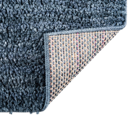 Blueberry Blue 7' 10 x 10' Jill Zarin Shaggy Chic Rectangle Area Rug Thick Soft Touch Fluffy & Plush Shaggy Pile 100% Polyester (Space-Dyed Yarn) With Jute Backing  Carpet for Sale at Rug Engine