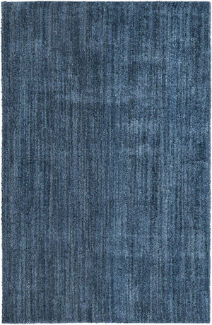 Blueberry Blue 5' 3 x 8' Jill Zarin Shaggy Chic Rectangle Area Rug Thick Soft Touch Fluffy & Plush Shaggy Pile 100% Polyester (Space-Dyed Yarn) With Jute Backing  Carpet for Sale at Rug Engine