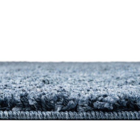 Blueberry Blue 7' x 7' Jill Zarin Shaggy Chic Round Area Rug Thick Soft Touch Fluffy & Plush Shaggy Pile 100% Polyester (Space-Dyed Yarn) With Jute Backing  Carpet for Sale at Rug Engine