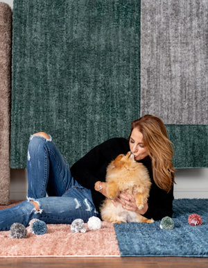 Blueberry Blue 7' x 7' Jill Zarin Shaggy Chic Round Area Rug Thick Soft Touch Fluffy & Plush Shaggy Pile 100% Polyester (Space-Dyed Yarn) With Jute Backing  Carpet for Sale at Rug Engine