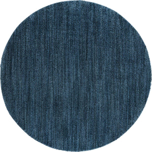 Blueberry Blue 7' x 7' Jill Zarin Shaggy Chic Round Area Rug Thick Soft Touch Fluffy & Plush Shaggy Pile 100% Polyester (Space-Dyed Yarn) With Jute Backing  Carpet for Sale at Rug Engine