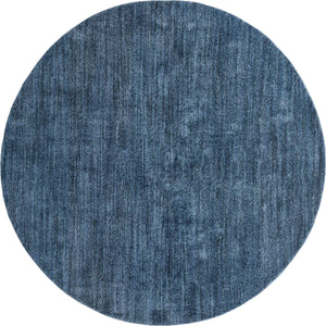 Blueberry Blue 10' x 10' Jill Zarin Shaggy Chic Round Area Rug Thick Soft Touch Fluffy & Plush Shaggy Pile 100% Polyester (Space-Dyed Yarn) With Jute Backing  Carpet for Sale at Rug Engine