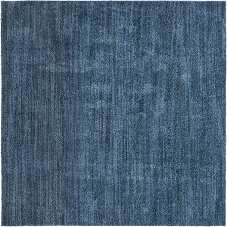 Blueberry Blue 7' 10 x 7' 10 Jill Zarin Shaggy Chic Square Area Rug Thick Soft Touch Fluffy & Plush Shaggy Pile 100% Polyester (Space-Dyed Yarn) With Jute Backing  Carpet for Sale at Rug Engine