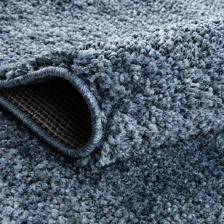 Blueberry Blue 6' 7 x 6' 7 Jill Zarin Shaggy Chic Square Area Rug Thick Soft Touch Fluffy & Plush Shaggy Pile 100% Polyester (Space-Dyed Yarn) With Jute Backing  Carpet for Sale at Rug Engine