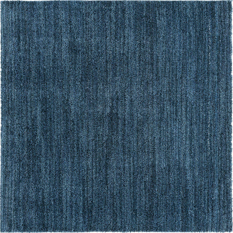 Blueberry Blue 6' 7 x 6' 7 Jill Zarin Shaggy Chic Square Area Rug Thick Soft Touch Fluffy & Plush Shaggy Pile 100% Polyester (Space-Dyed Yarn) With Jute Backing  Carpet for Sale at Rug Engine