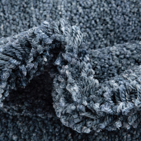 Blueberry Blue 2' 7 x 10' Jill Zarin Shaggy Chic Runner Area Rug Thick Soft Touch Fluffy & Plush Shaggy Pile 100% Polyester (Space-Dyed Yarn) With Jute Backing  Carpet for Sale at Rug Engine