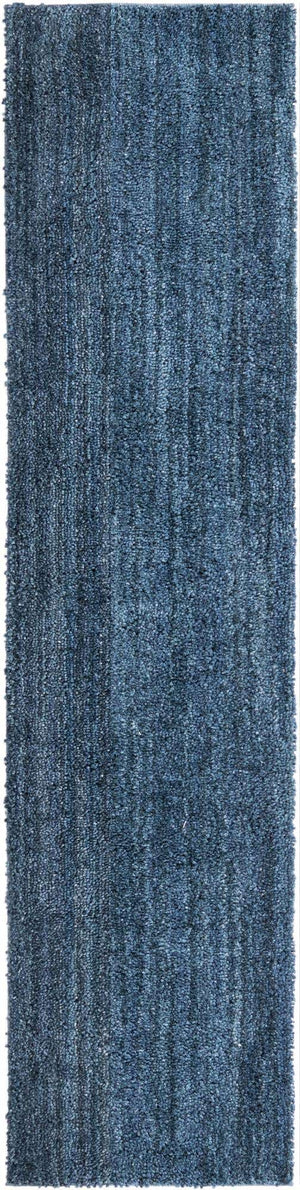 Blueberry Blue 2' x 8' Jill Zarin Shaggy Chic Runner Area Rug Thick Soft Touch Fluffy & Plush Shaggy Pile 100% Polyester (Space-Dyed Yarn) With Jute Backing  Carpet for Sale at Rug Engine