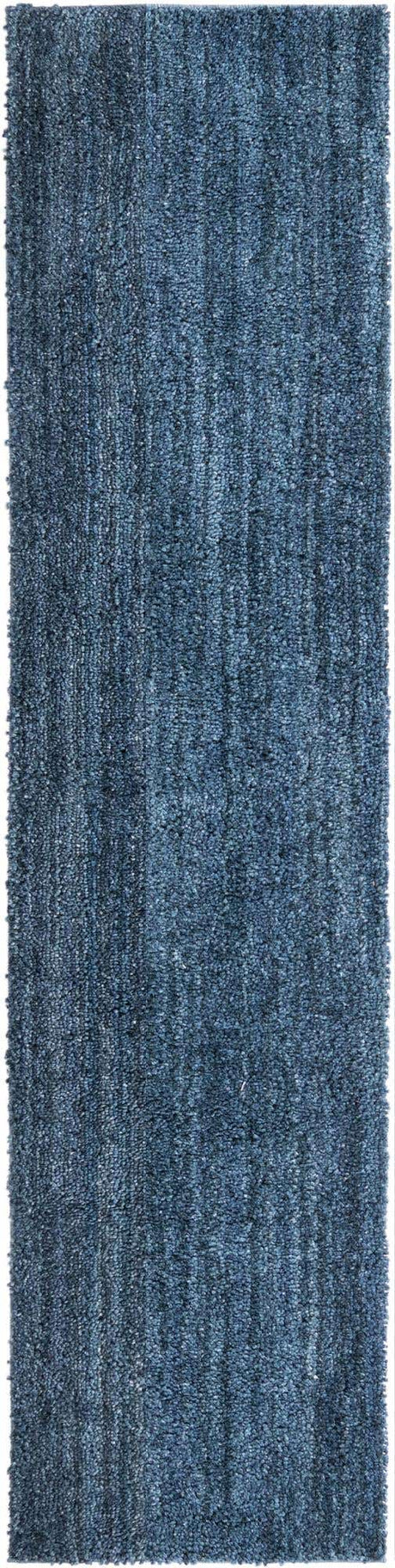 Blueberry Blue 2' x 8' Jill Zarin Shaggy Chic Runner Area Rug Thick Soft Touch Fluffy & Plush Shaggy Pile 100% Polyester (Space-Dyed Yarn) With Jute Backing  Carpet for Sale at Rug Engine