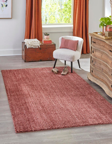 Pomegranate Red 6' 5 x 9' Jill Zarin Shaggy Chic Rectangle Area Rug Thick Soft Touch Fluffy & Plush Shaggy Pile 100% Polyester (Space-Dyed Yarn) With Jute Backing  Carpet for Sale at Rug Engine