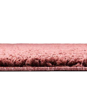 Pomegranate Red 6' 5 x 9' Jill Zarin Shaggy Chic Rectangle Area Rug Thick Soft Touch Fluffy & Plush Shaggy Pile 100% Polyester (Space-Dyed Yarn) With Jute Backing  Carpet for Sale at Rug Engine