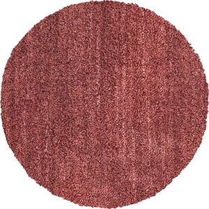 Pomegranate Red 3' 3 x 3' 3 Jill Zarin Shaggy Chic Round Area Rug Thick Soft Touch Fluffy & Plush Shaggy Pile 100% Polyester (Space-Dyed Yarn) With Jute Backing  Carpet for Sale at Rug Engine