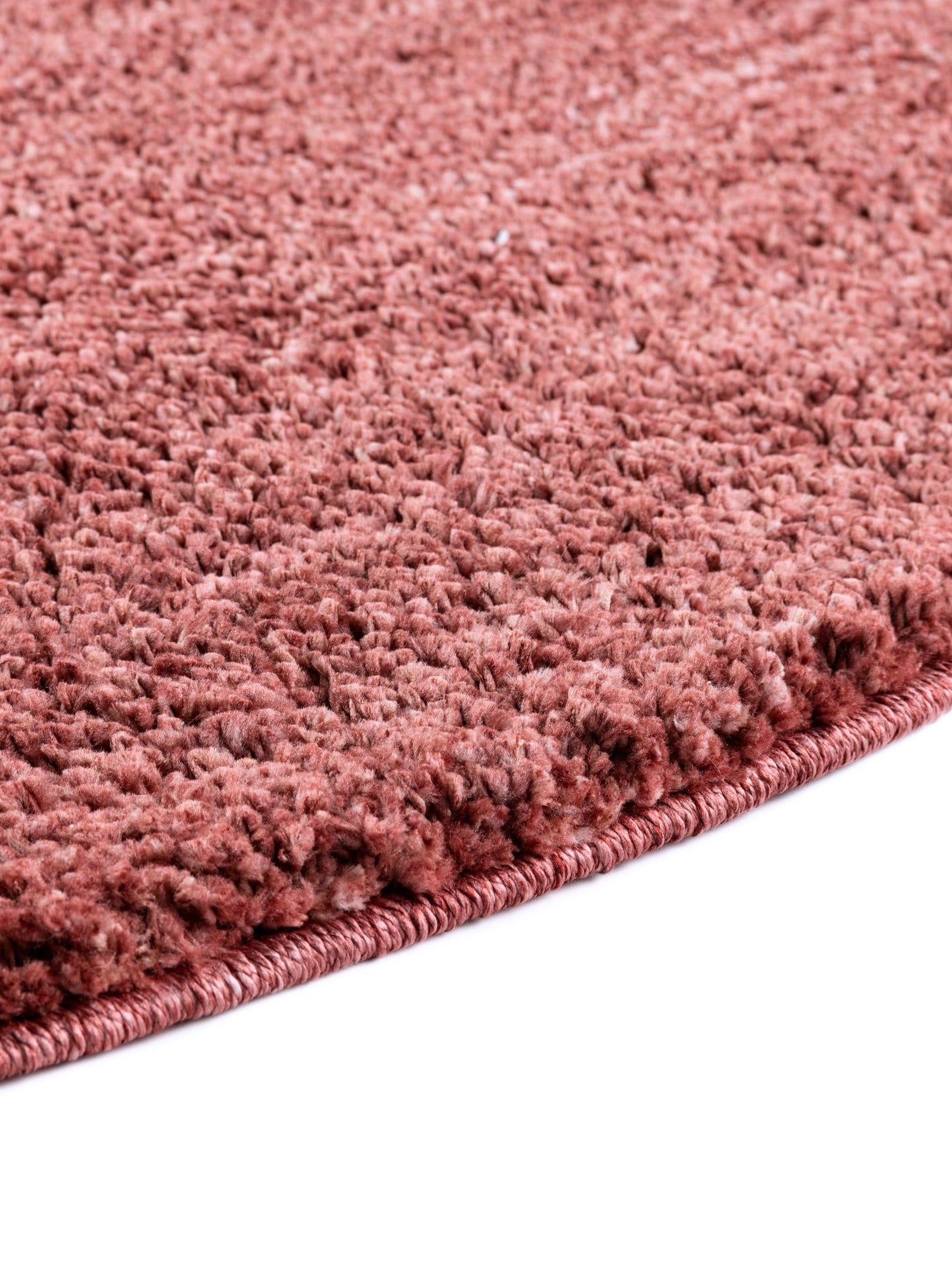 Pomegranate Red 7' x 7' Jill Zarin Shaggy Chic Round Area Rug Thick Soft Touch Fluffy & Plush Shaggy Pile 100% Polyester (Space-Dyed Yarn) With Jute Backing  Carpet for Sale at Rug Engine