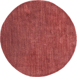 Pomegranate Red 7' x 7' Jill Zarin Shaggy Chic Round Area Rug Thick Soft Touch Fluffy & Plush Shaggy Pile 100% Polyester (Space-Dyed Yarn) With Jute Backing  Carpet for Sale at Rug Engine