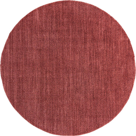 Pomegranate Red 10' x 10' Jill Zarin Shaggy Chic Round Area Rug Thick Soft Touch Fluffy & Plush Shaggy Pile 100% Polyester (Space-Dyed Yarn) With Jute Backing  Carpet for Sale at Rug Engine