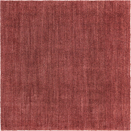 Pomegranate Red 7' 10 x 7' 10 Jill Zarin Shaggy Chic Square Area Rug Thick Soft Touch Fluffy & Plush Shaggy Pile 100% Polyester (Space-Dyed Yarn) With Jute Backing  Carpet for Sale at Rug Engine