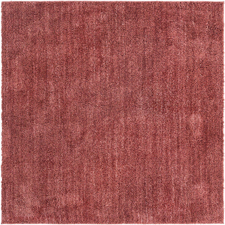 Pomegranate Red 6' 5 x 6' 5 Jill Zarin Shaggy Chic Square Area Rug Thick Soft Touch Fluffy & Plush Shaggy Pile 100% Polyester (Space-Dyed Yarn) With Jute Backing  Carpet for Sale at Rug Engine