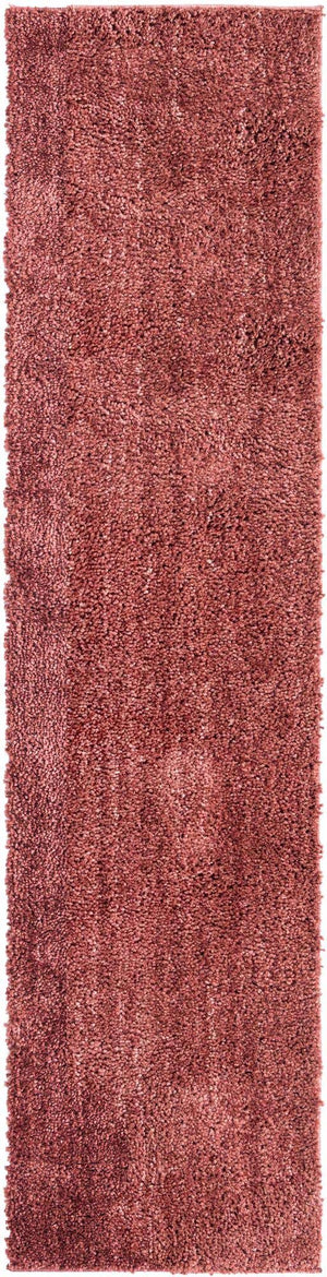 Pomegranate Red 2' x 8' Jill Zarin Shaggy Chic Runner Area Rug Thick Soft Touch Fluffy & Plush Shaggy Pile 100% Polyester (Space-Dyed Yarn) With Jute Backing  Carpet for Sale at Rug Engine