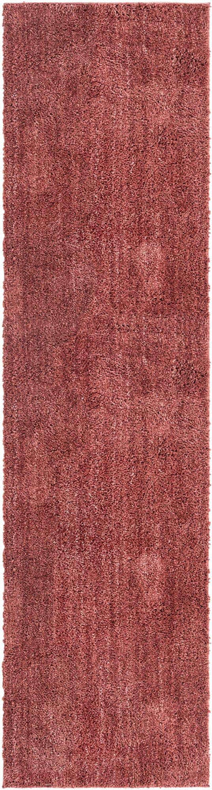 Pomegranate Red 2' 7 x 10' Jill Zarin Shaggy Chic Runner Area Rug Thick Soft Touch Fluffy & Plush Shaggy Pile 100% Polyester (Space-Dyed Yarn) With Jute Backing  Carpet for Sale at Rug Engine