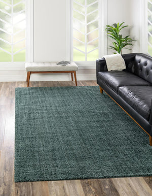 Rosemary Green 9' 4 x 12' 2 Jill Zarin Shaggy Chic Rectangle Area Rug Thick Soft Touch Fluffy & Plush Shaggy Pile 100% Polyester (Space-Dyed Yarn) With Jute Backing  Carpet for Sale at Rug Engine