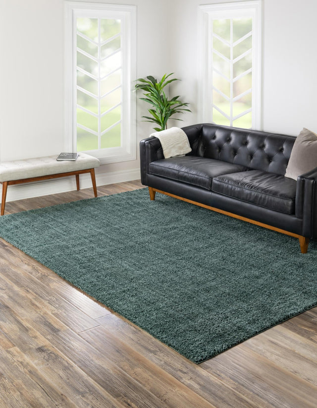 Rosemary Green 9' 4 x 12' 2 Jill Zarin Shaggy Chic Rectangle Area Rug Thick Soft Touch Fluffy & Plush Shaggy Pile 100% Polyester (Space-Dyed Yarn) With Jute Backing  Carpet for Sale at Rug Engine