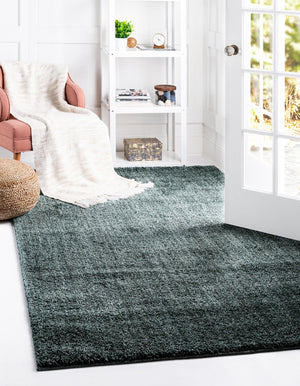 Rosemary Green 9' 4 x 12' 2 Jill Zarin Shaggy Chic Rectangle Area Rug Thick Soft Touch Fluffy & Plush Shaggy Pile 100% Polyester (Space-Dyed Yarn) With Jute Backing  Carpet for Sale at Rug Engine