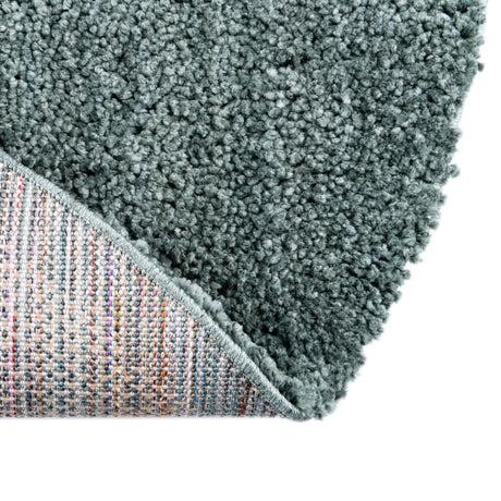 Rosemary Green 10' x 10' Jill Zarin Shaggy Chic Round Area Rug Thick Soft Touch Fluffy & Plush Shaggy Pile 100% Polyester (Space-Dyed Yarn) With Jute Backing  Carpet for Sale at Rug Engine