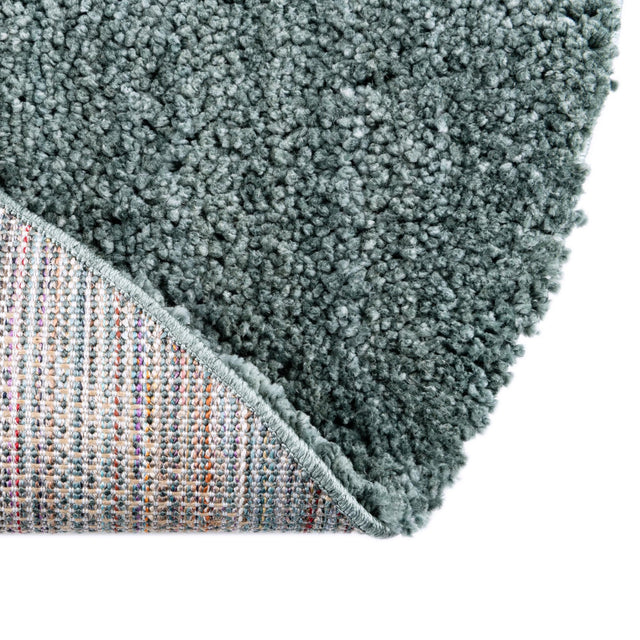 Rosemary Green 5' 3 x 5' 3 Jill Zarin Shaggy Chic Round Area Rug Thick Soft Touch Fluffy & Plush Shaggy Pile 100% Polyester (Space-Dyed Yarn) With Jute Backing  Carpet for Sale at Rug Engine