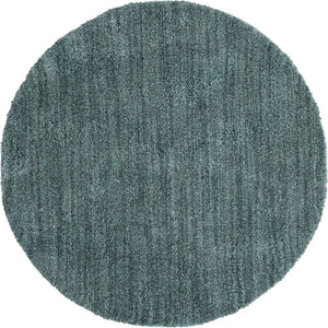 Rosemary Green 5' 3 x 5' 3 Jill Zarin Shaggy Chic Round Area Rug Thick Soft Touch Fluffy & Plush Shaggy Pile 100% Polyester (Space-Dyed Yarn) With Jute Backing  Carpet for Sale at Rug Engine