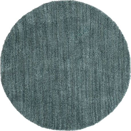 Rosemary Green 5' 3 x 5' 3 Jill Zarin Shaggy Chic Round Area Rug Thick Soft Touch Fluffy & Plush Shaggy Pile 100% Polyester (Space-Dyed Yarn) With Jute Backing  Carpet for Sale at Rug Engine