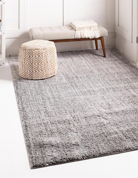 Ash Gray 1' 4 x 1' 4 Jill Zarin Shaggy Chic Sample Area Rug Thick Soft Touch Fluffy & Plush Shaggy Pile 100% Polyester (Space-Dyed Yarn) With Jute Backing  Carpet for Sale at Rug Engine