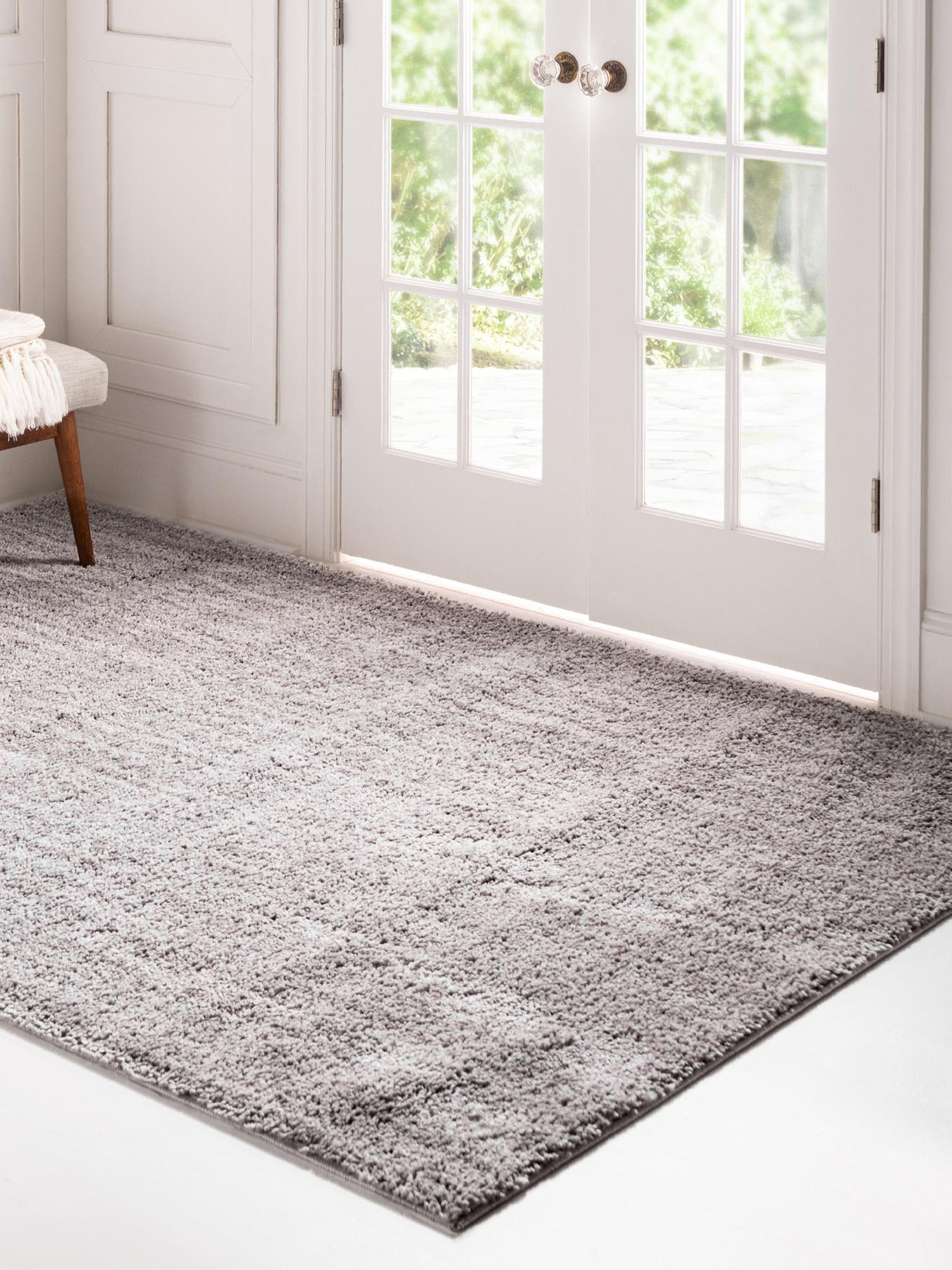 Ash Gray 9' 4 x 12' Jill Zarin Shaggy Chic Rectangle Area Rug Thick Soft Touch Fluffy & Plush Shaggy Pile 100% Polyester (Space-Dyed Yarn) With Jute Backing  Carpet for Sale at Rug Engine