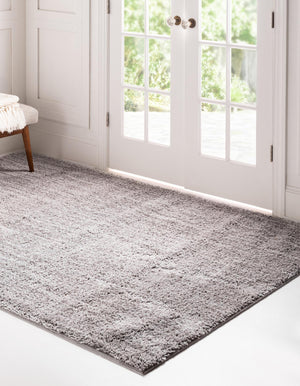Ash Gray 5' 3 x 8' Jill Zarin Shaggy Chic Rectangle Area Rug Thick Soft Touch Fluffy & Plush Shaggy Pile 100% Polyester (Space-Dyed Yarn) With Jute Backing  Carpet for Sale at Rug Engine