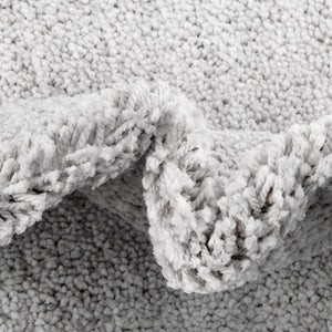 Ash Gray 5' 3 x 8' Jill Zarin Shaggy Chic Rectangle Area Rug Thick Soft Touch Fluffy & Plush Shaggy Pile 100% Polyester (Space-Dyed Yarn) With Jute Backing  Carpet for Sale at Rug Engine
