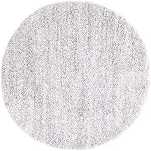 Ash Gray 3' 3 x 3' 3 Jill Zarin Shaggy Chic Round Area Rug Thick Soft Touch Fluffy & Plush Shaggy Pile 100% Polyester (Space-Dyed Yarn) With Jute Backing  Carpet for Sale at Rug Engine